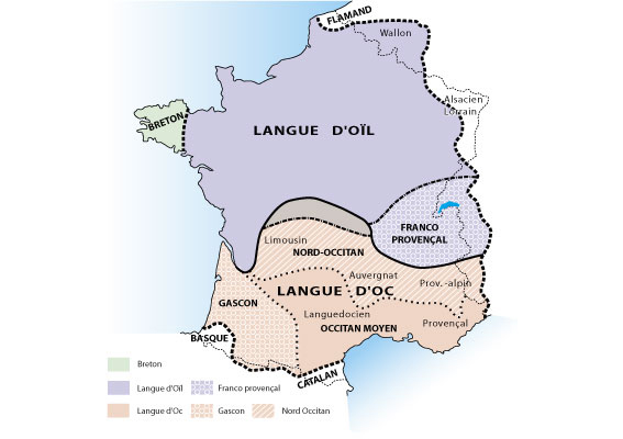 Carte de France des langues