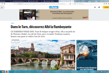 Rarement un article aussi élogieux et néanmoins objectif publié par le Parisien  sur toutes les qualités mises en valeur de notre belle Ville d'Albi  ! Pour les Albigeois amoureux de leur ville on ne peut qu'apprécier !