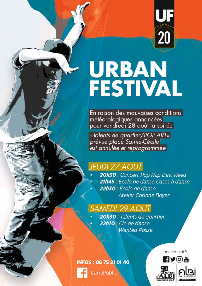 Urban Festival - modification de la programmation
