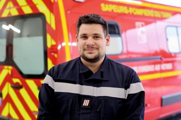 Jonathan Pulido sergent-chef sapeurs pompiers au CSP Albi sur le vif