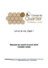 Conseil de quartier La Mouline Le Gô 16 avril 2019