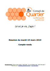 Conseil de quartier La Renaudié La Viscose 19 mars 2019