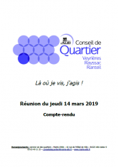 Conseil de quartier Veyrieres Rayssac Ranteil  14 mars 2019